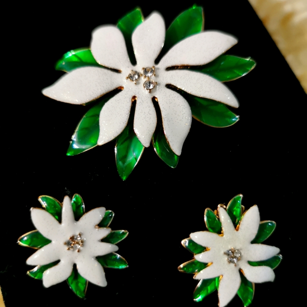 Set of Vintage earring/ brooch/